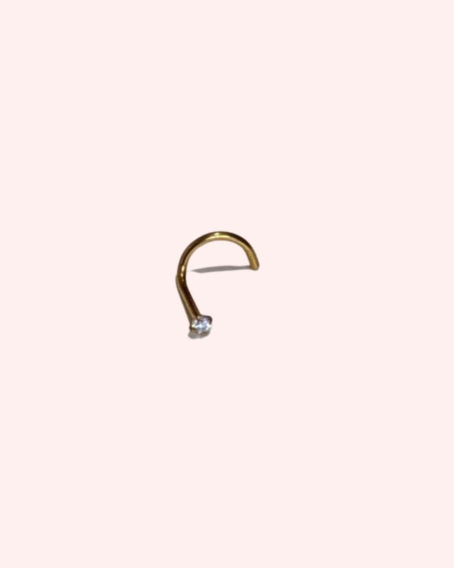 Curved Nose ring- gold
